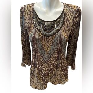 Signature by Larry Levine Vintage‎ Boho blouse Y2K